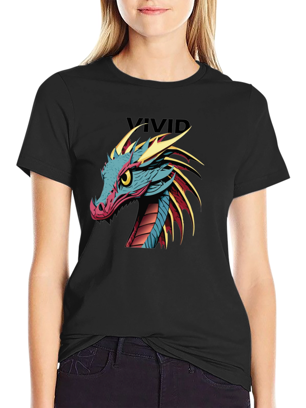Vivid Dragon Graphic Print T-Shirt