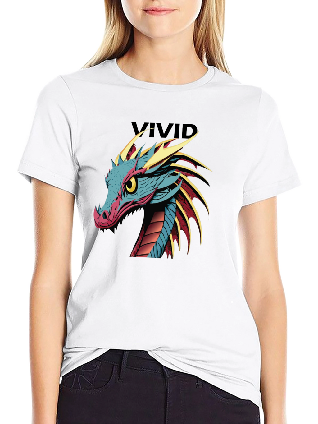 Vivid Dragon Graphic Print T-Shirt