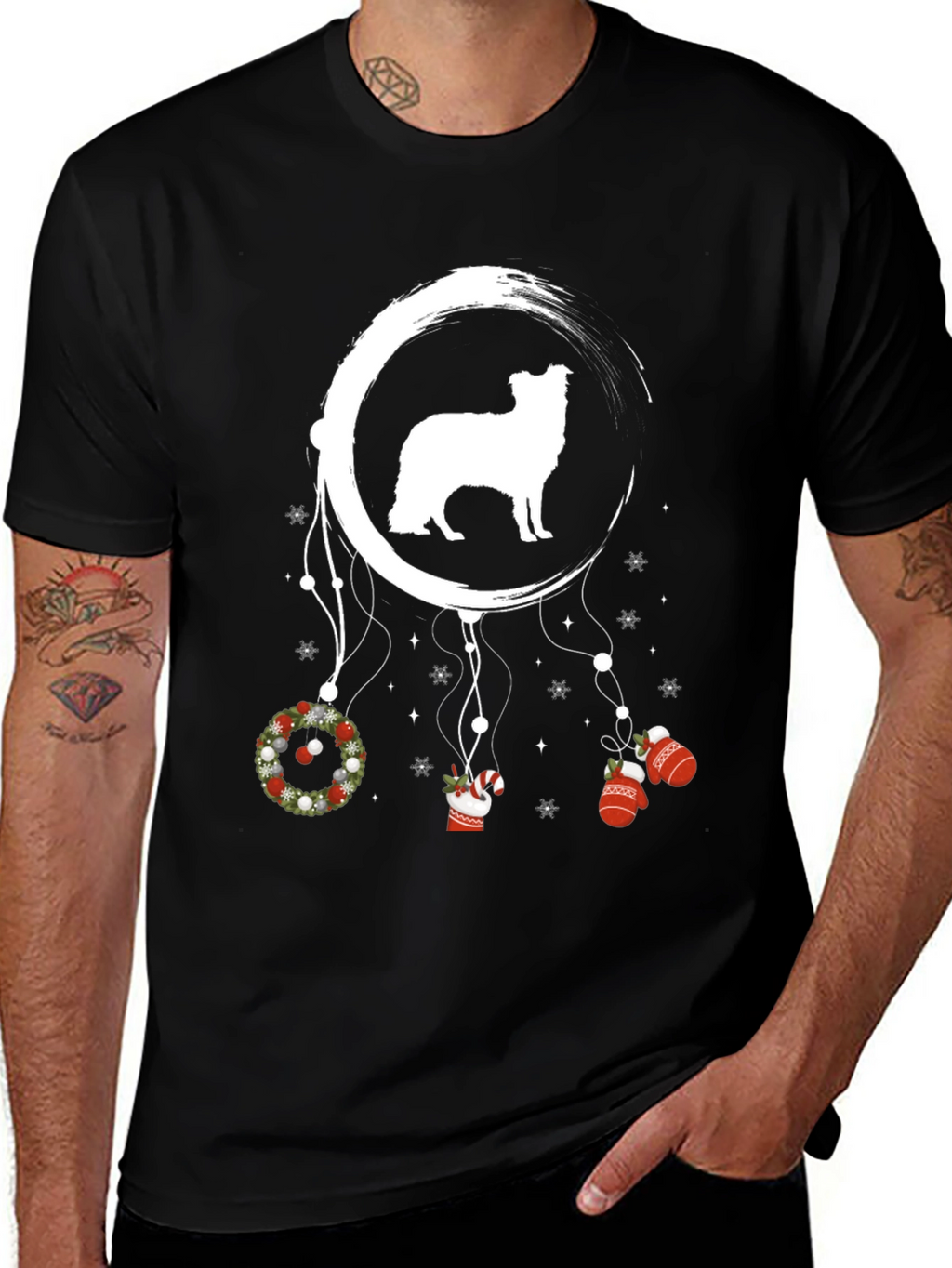 Dog Dreamcatcher Christmas Tee