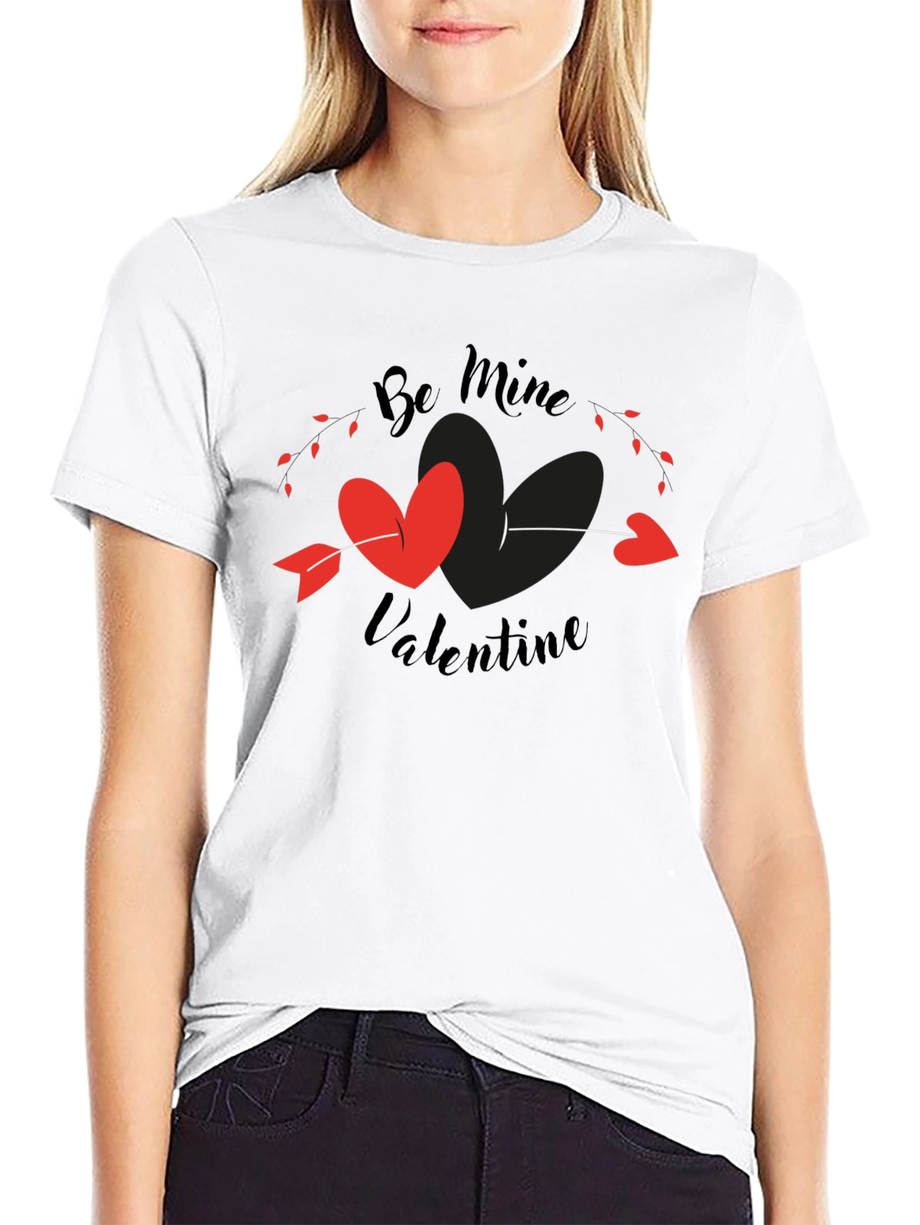 Be Mine Valentine T-Shirt - Heart Arrow Design