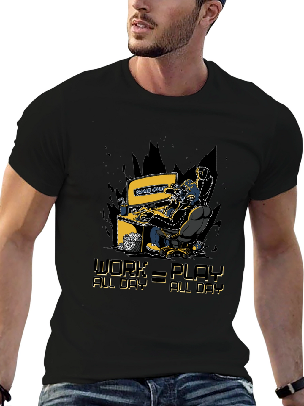 Gamer Graphic T-Shirt - Work=Play All Day