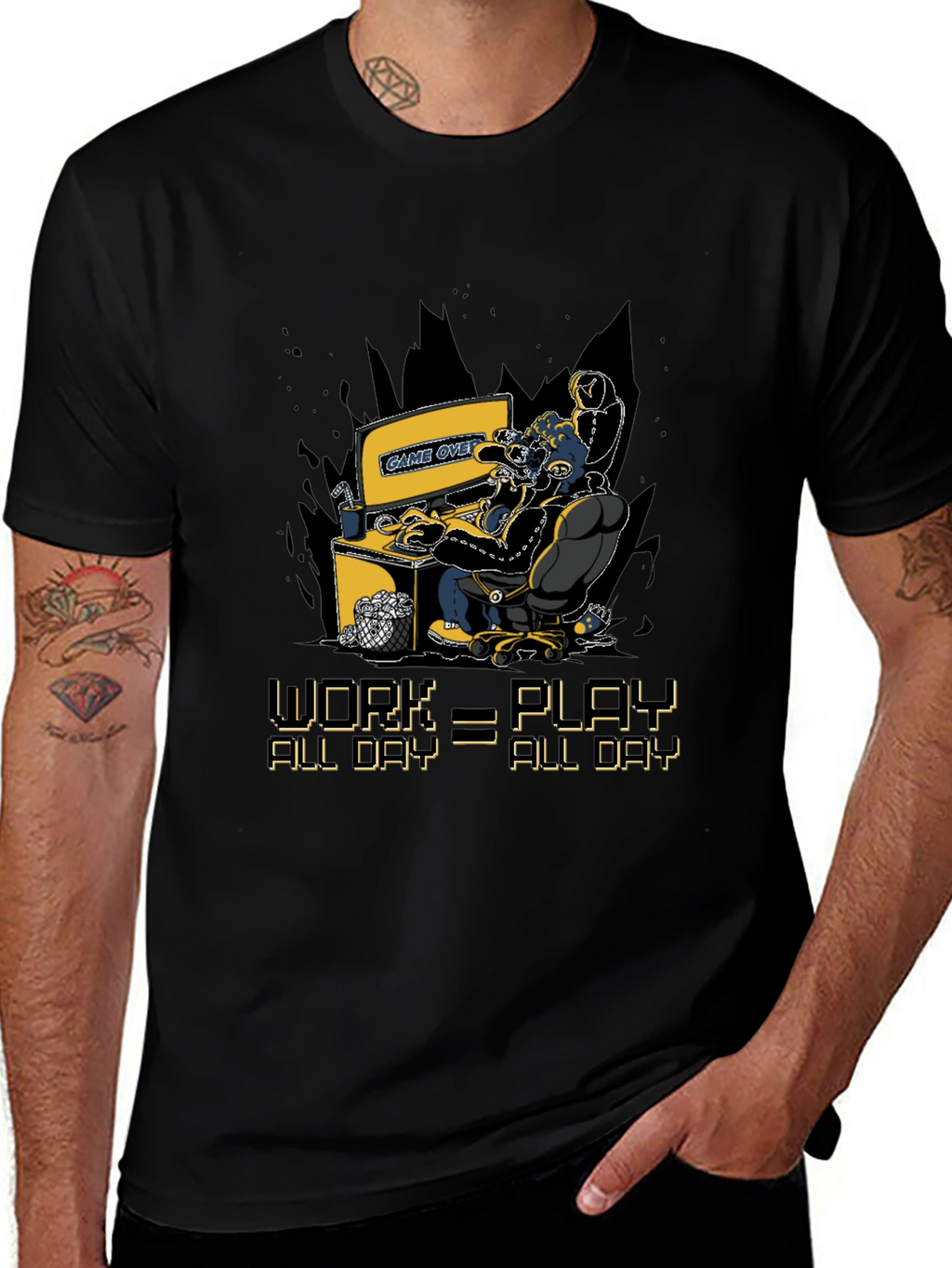 Gamer Graphic T-Shirt - Work=Play All Day