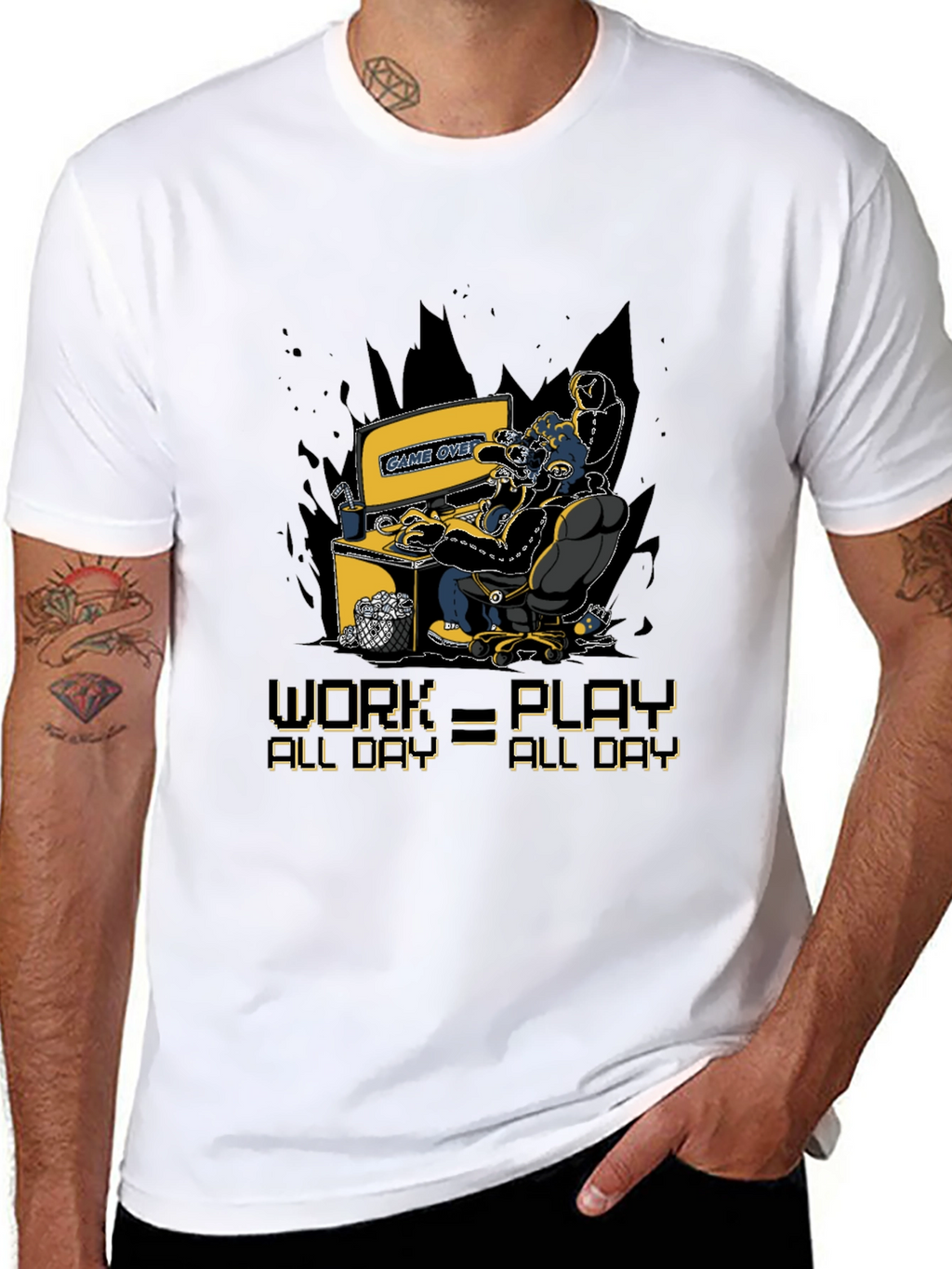 Gamer Graphic T-Shirt - Work=Play All Day