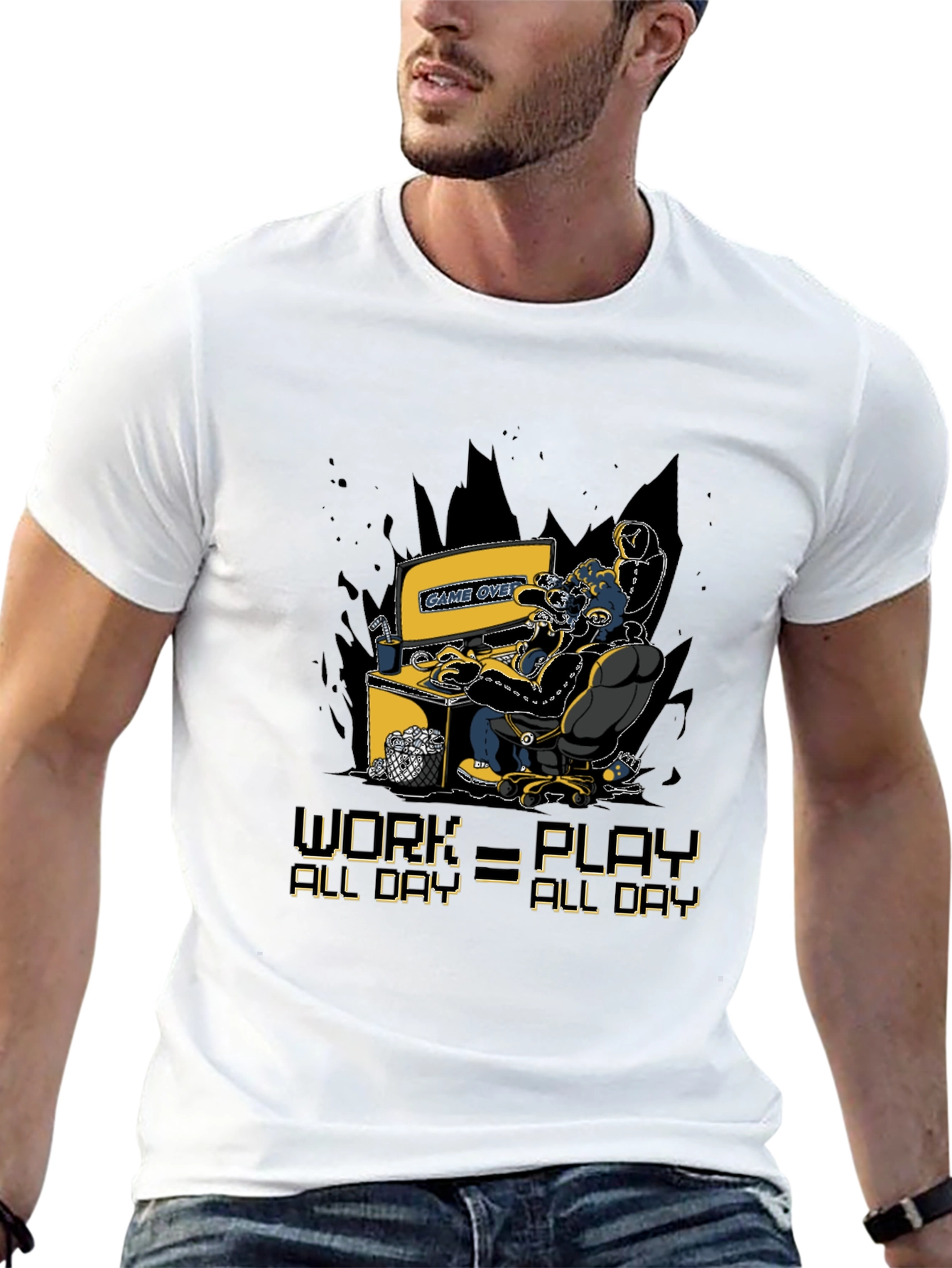Gamer Graphic T-Shirt - Work=Play All Day