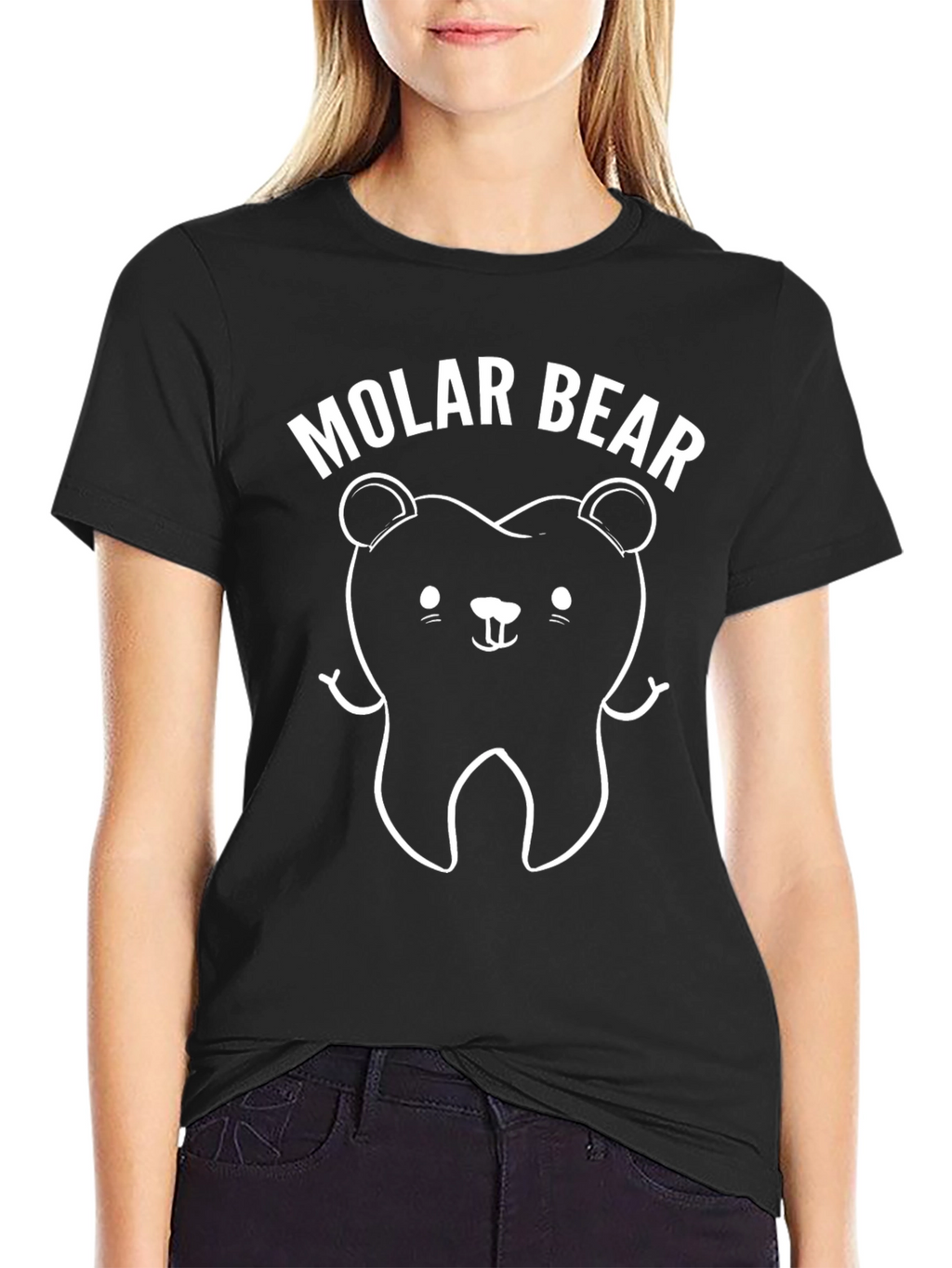 Molar Bear Black T-Shirt - Dental Humor