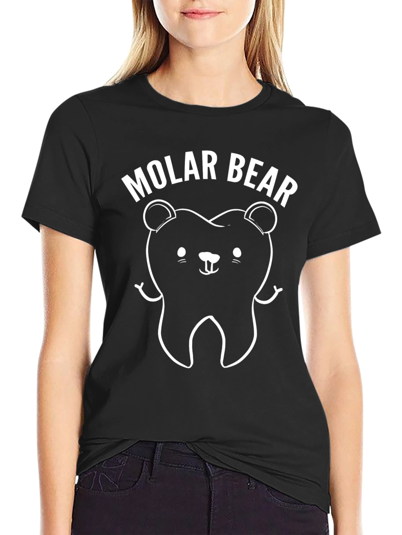 Molar Bear Black T-Shirt - Dental Humor