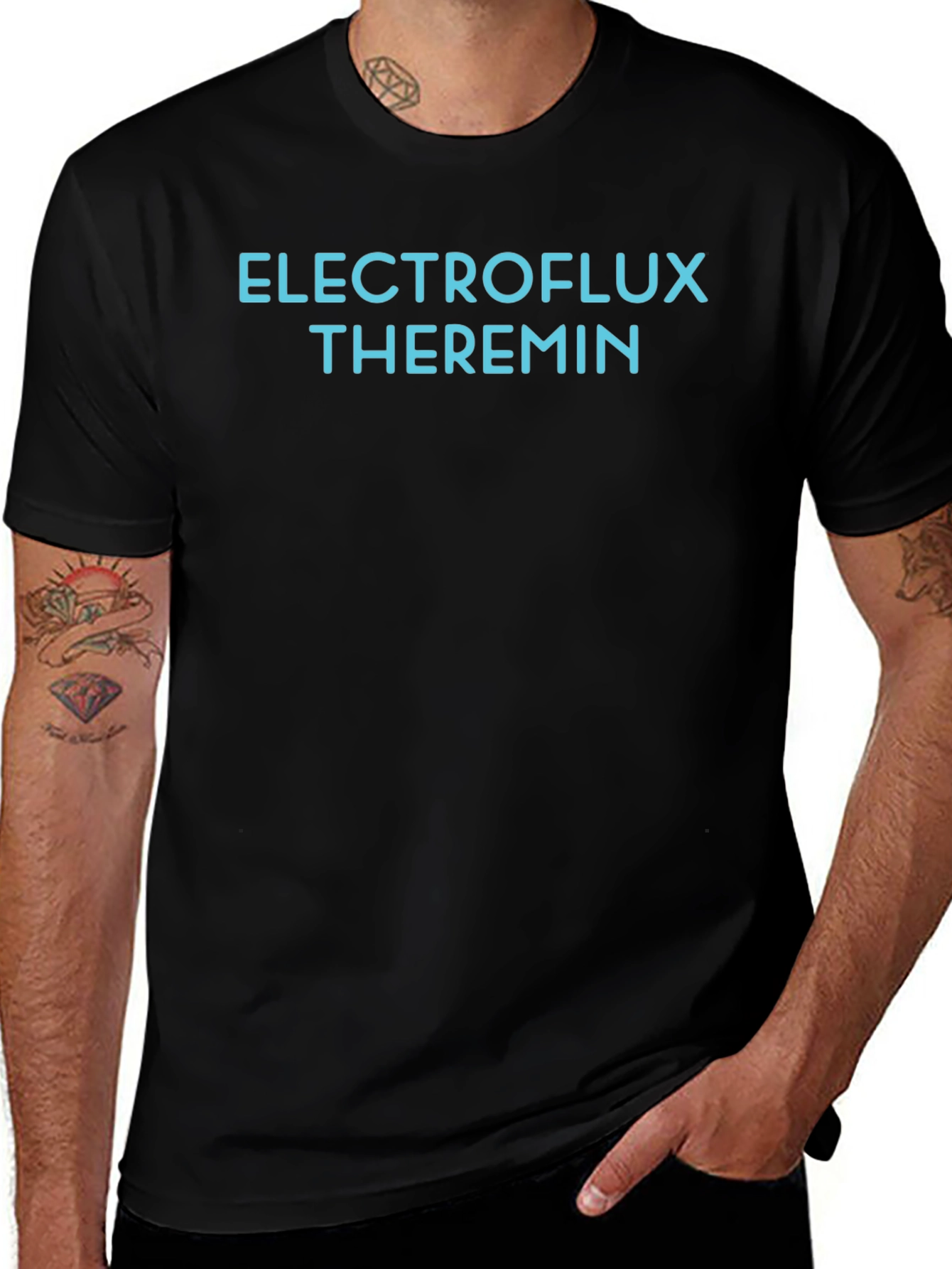 Electroflux Theremin Graphic Tee - Black Casual T-Shirt