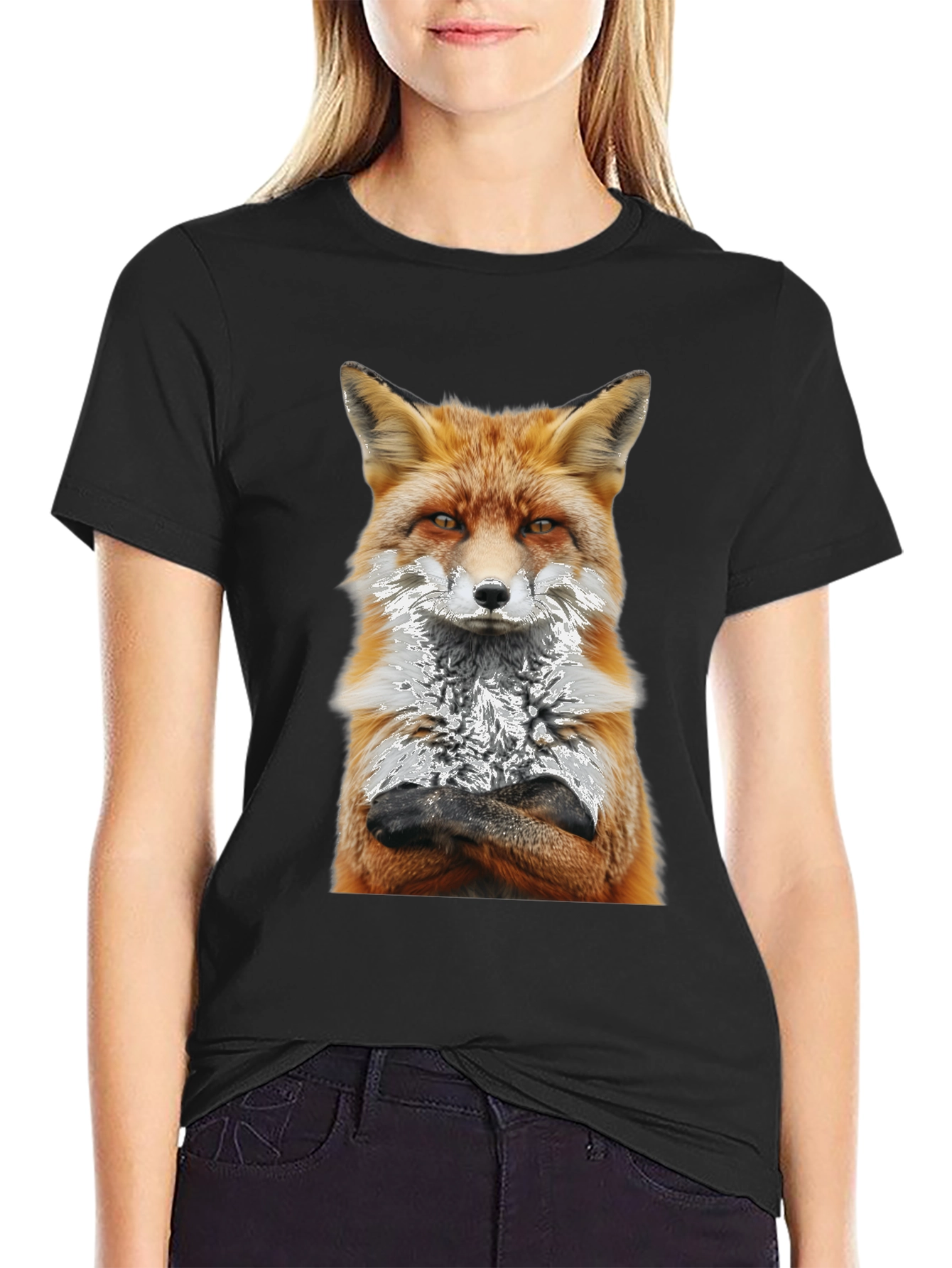 Fox Graphic T-Shirt - Stylish Animal Print Tee