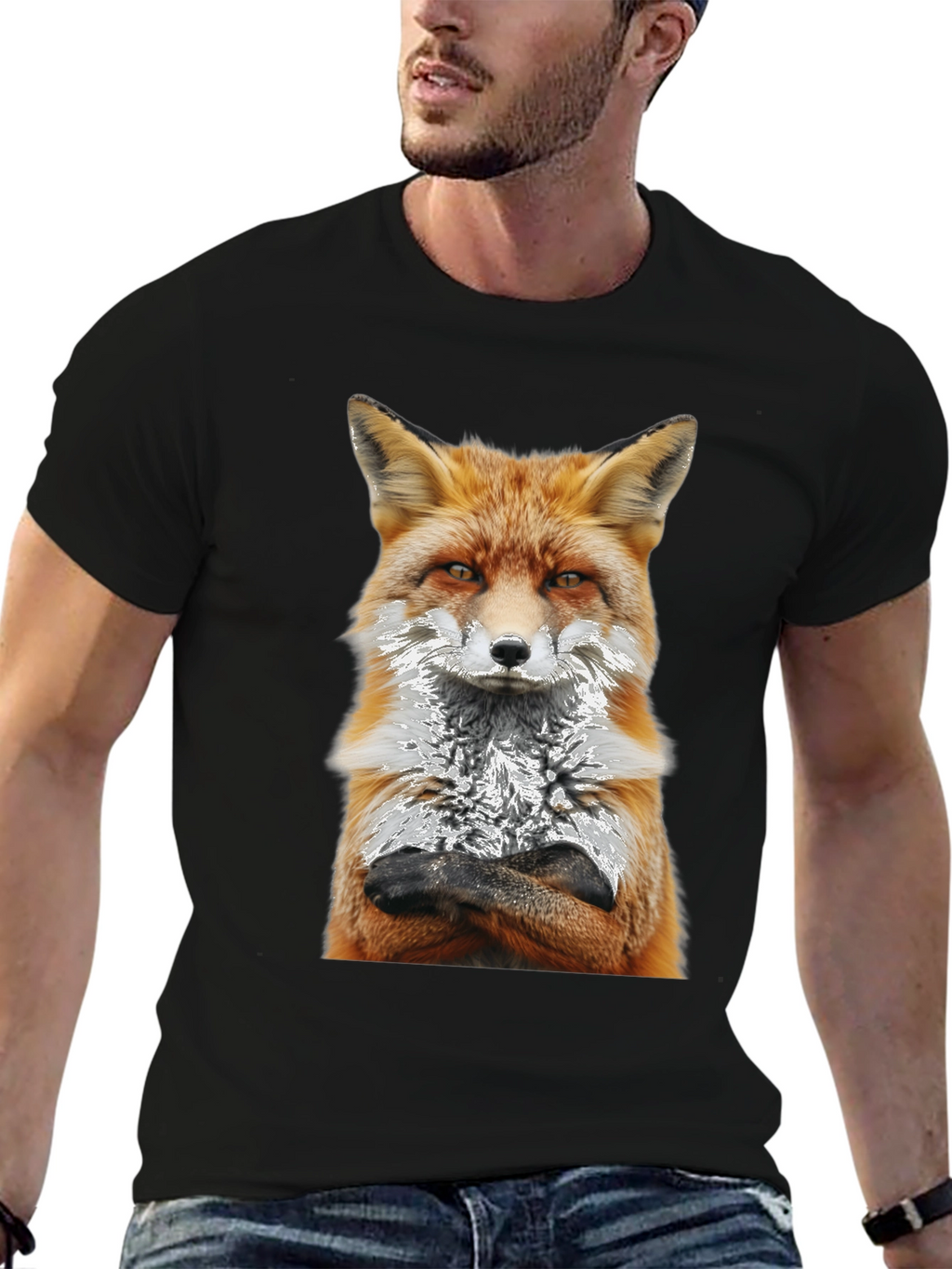 Fox Graphic T-Shirt - Stylish Animal Print Tee