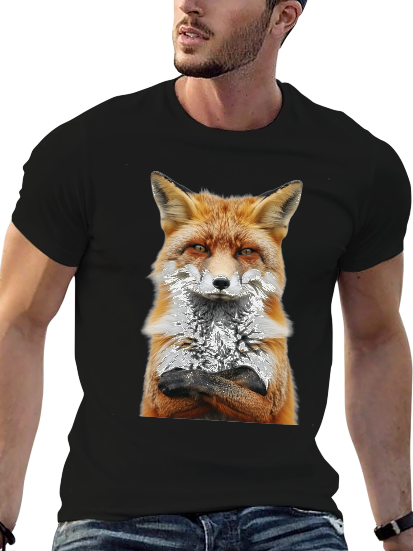 Fox Graphic T-Shirt - Stylish Animal Print Tee