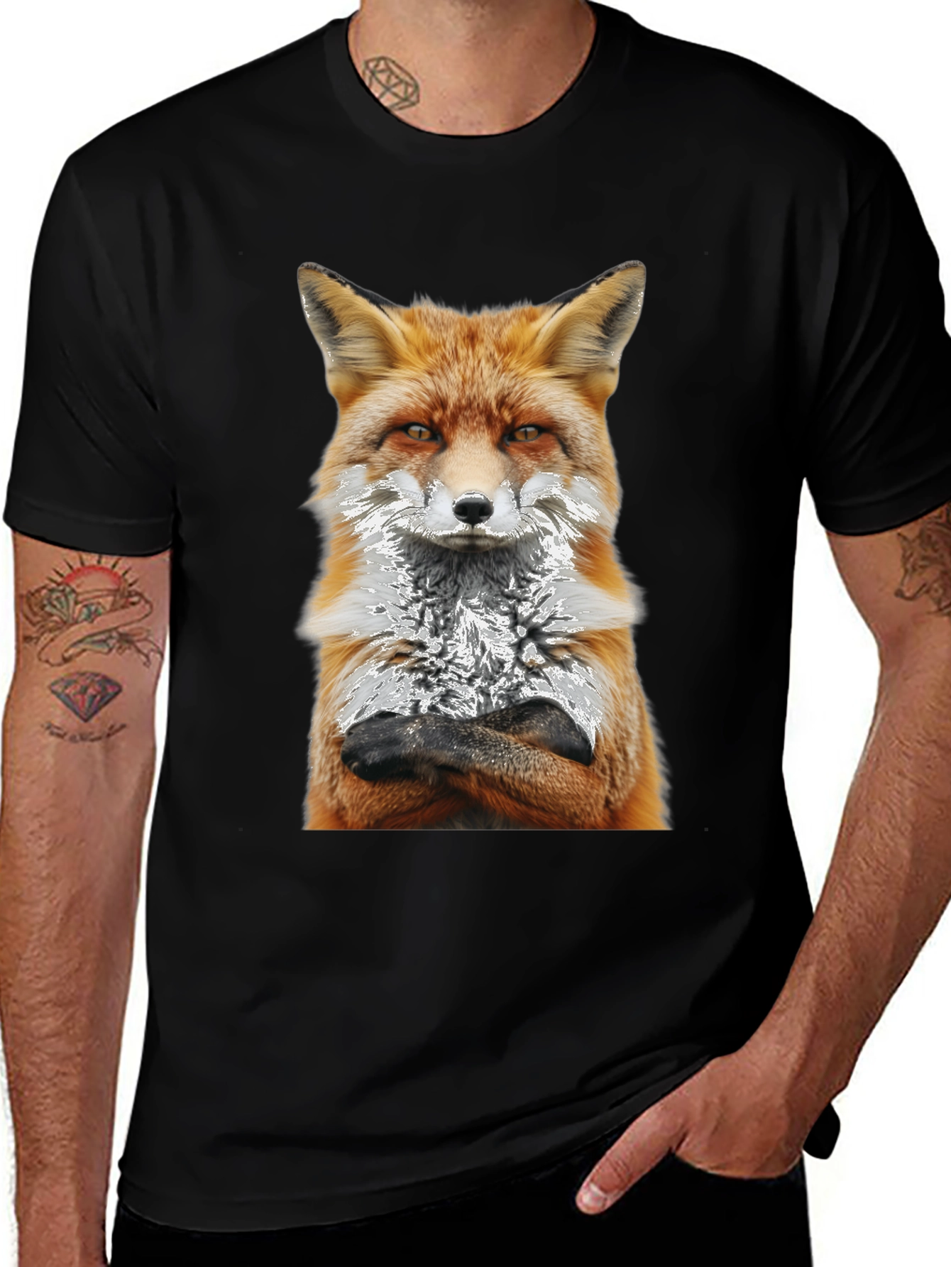 Fox Graphic T-Shirt - Stylish Animal Print Tee