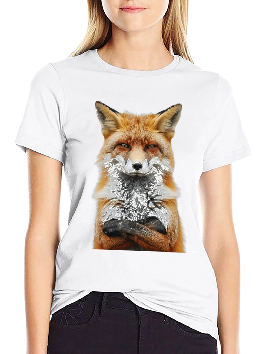 Fox Graphic T-Shirt - Stylish Animal Print Tee