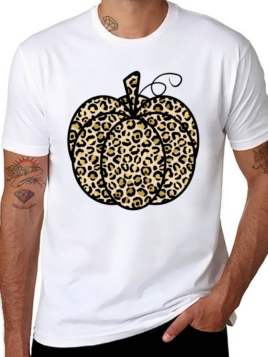 Leopard Print Pumpkin T-Shirt