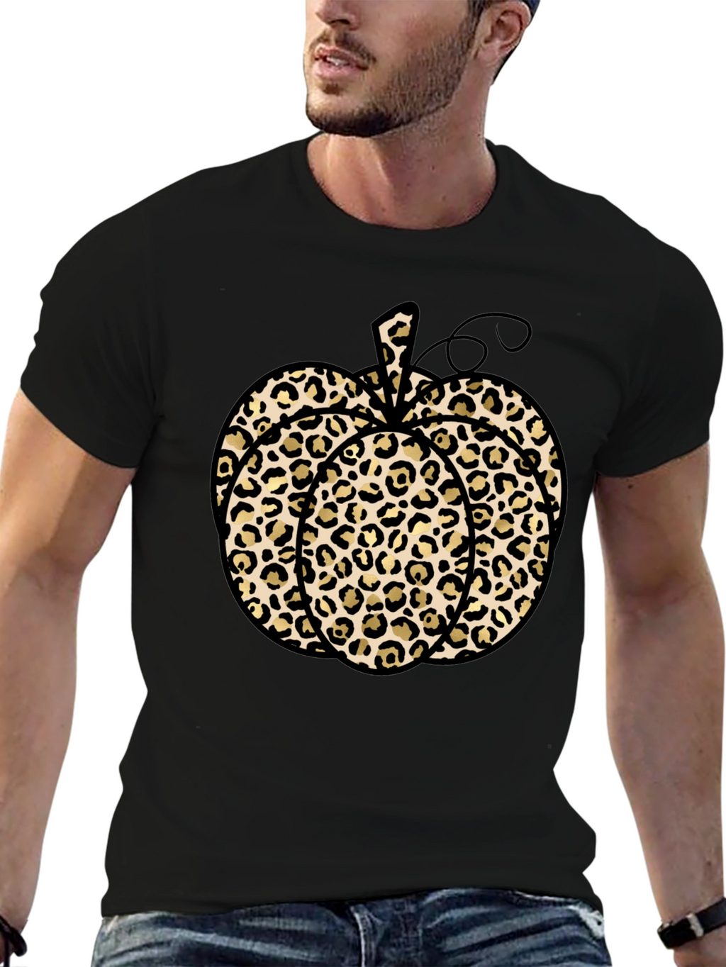 Leopard Print Pumpkin T-Shirt