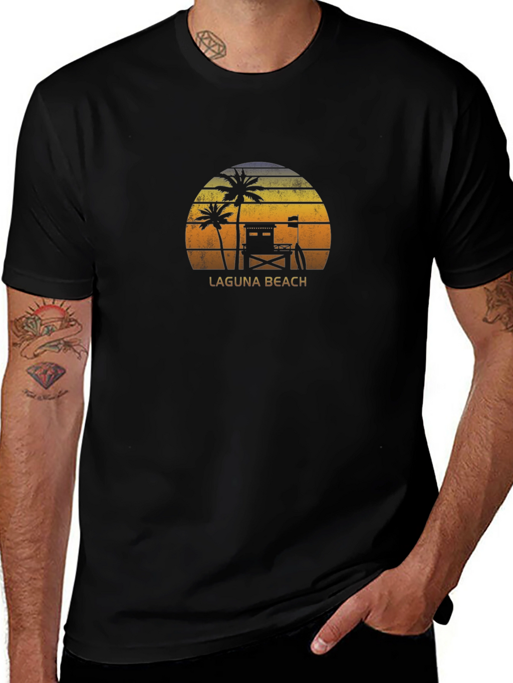 Laguna Beach Sunset Graphic T-Shirt