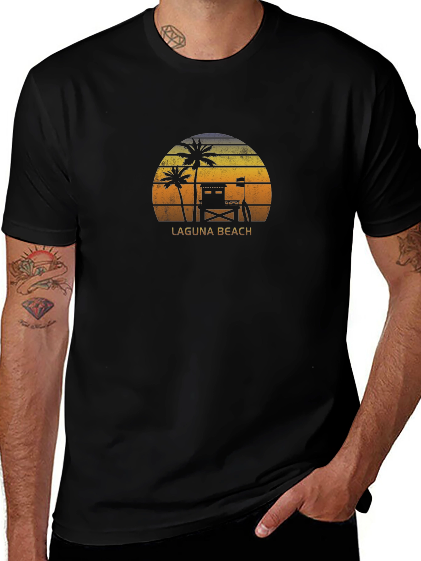 Laguna Beach Sunset Graphic T-Shirt