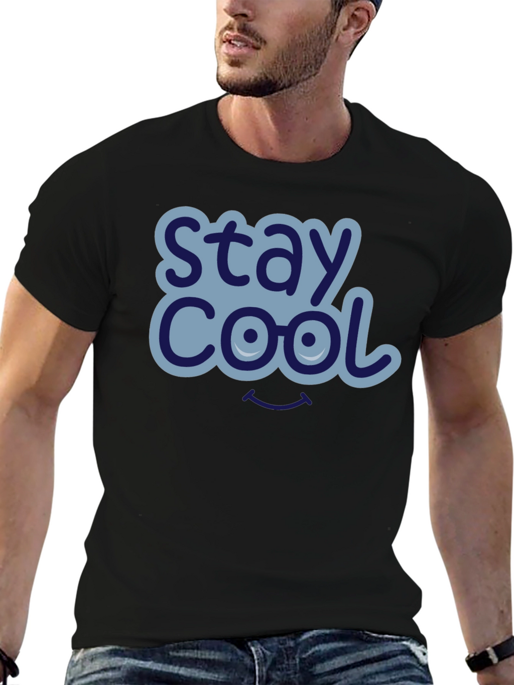 Stay Cool Graphic T-Shirt - Mens Black Tee
