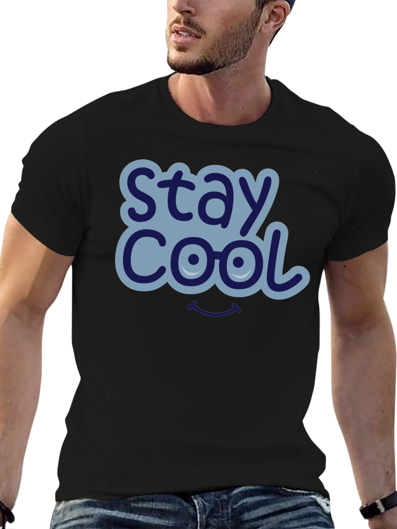 Stay Cool Graphic T-Shirt - Mens Black Tee