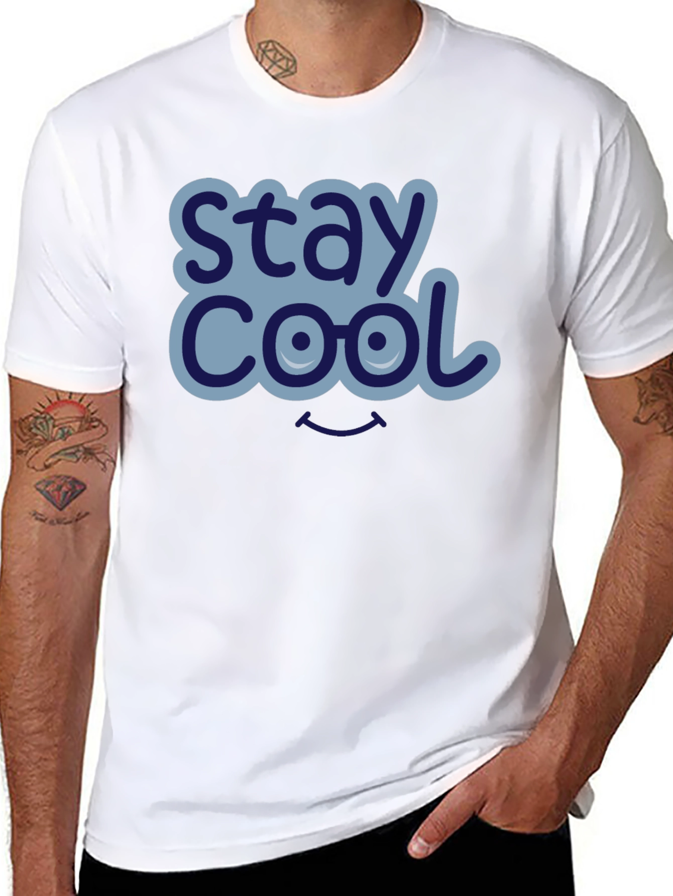 Stay Cool Graphic T-Shirt - Mens Black Tee
