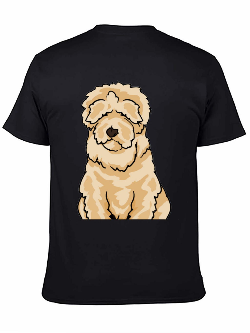Cute Dog Cartoon T-Shirt - Black