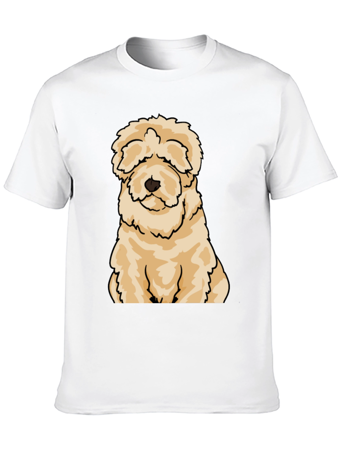 Cute Dog Cartoon T-Shirt - Black
