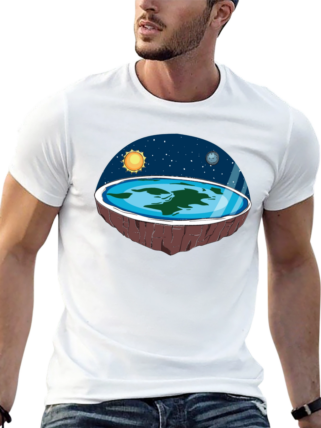 Flat Earth Graphic Tee - Believe the Impossible!