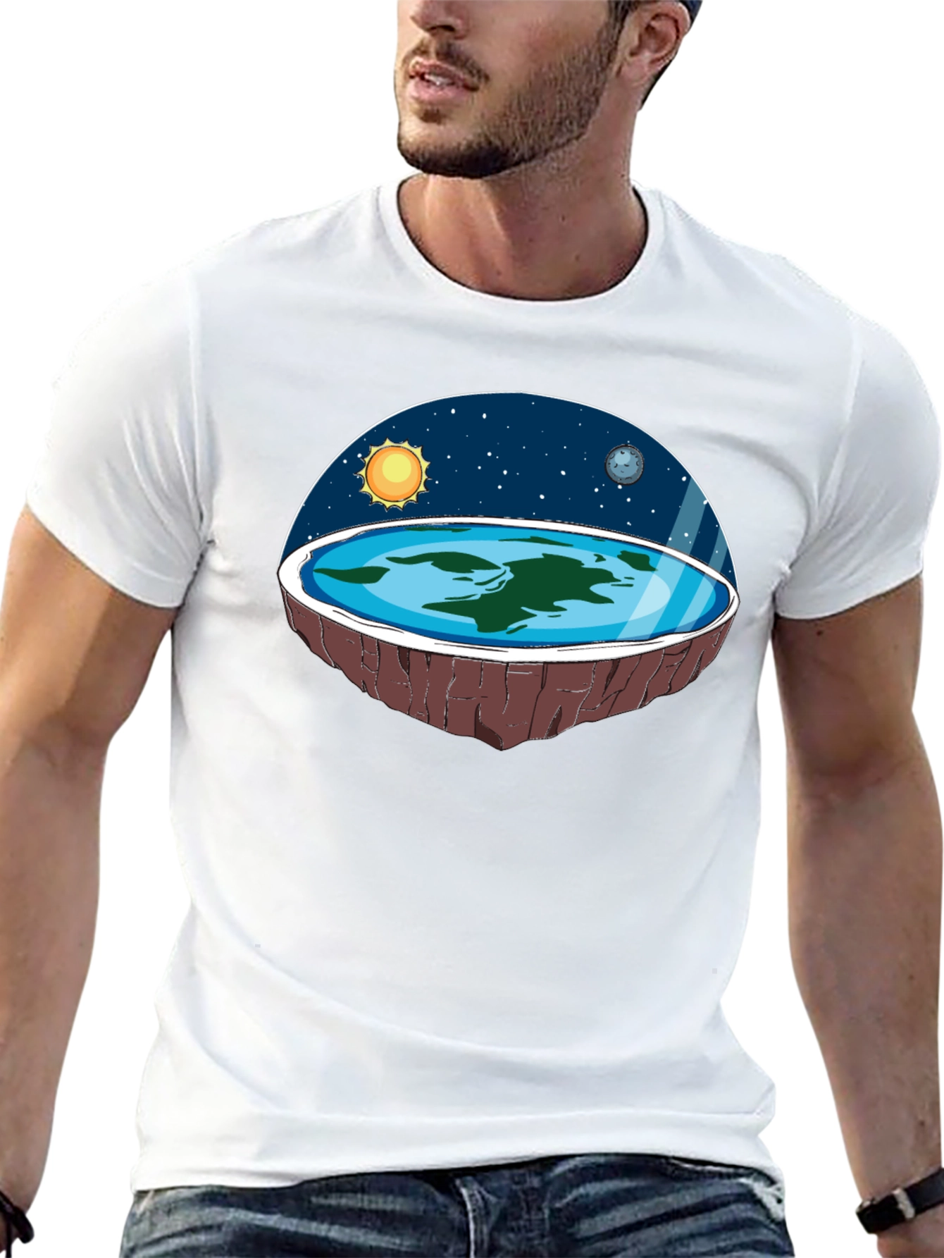 Flat Earth Graphic Tee - Believe the Impossible!