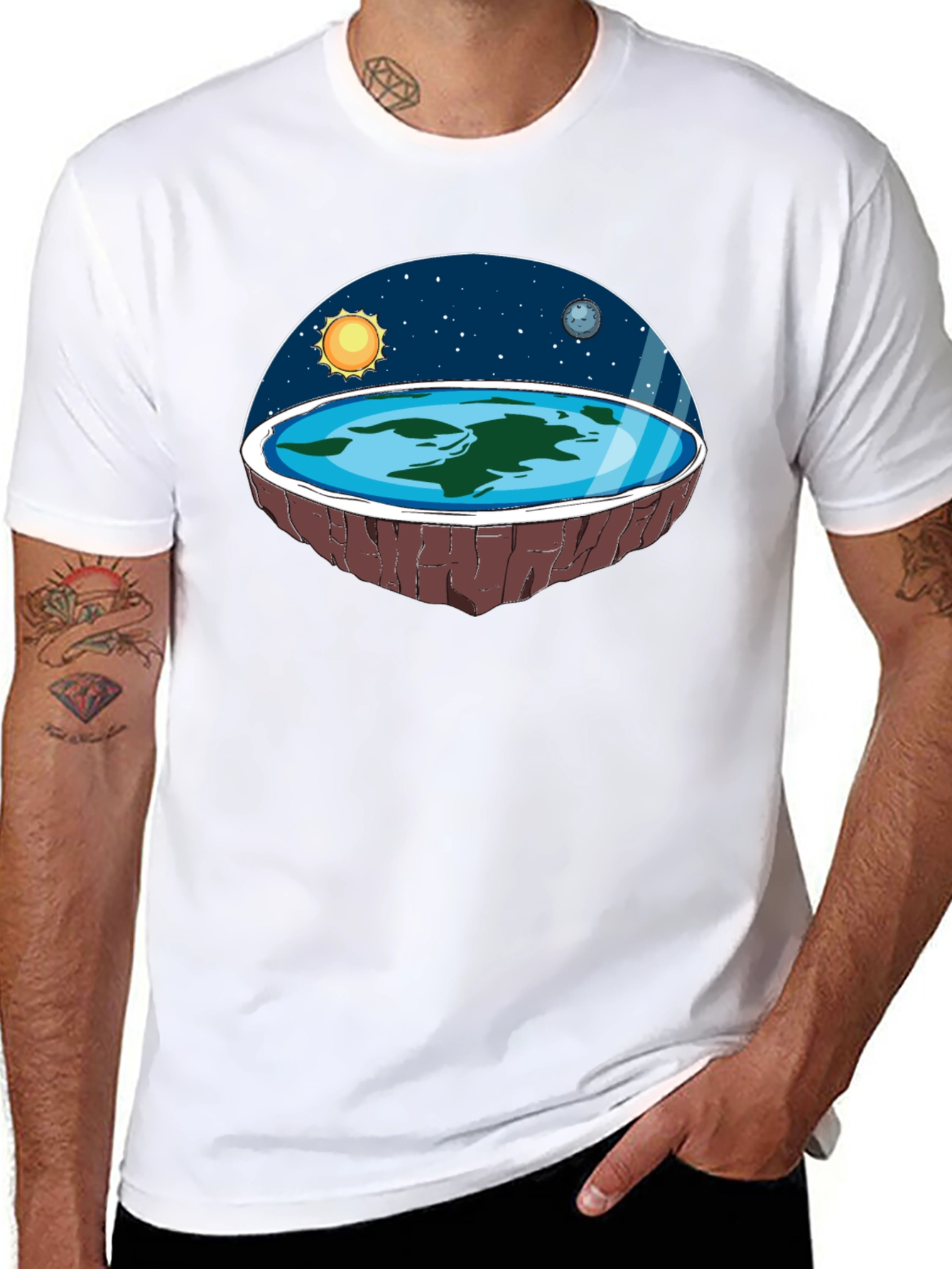Flat Earth Graphic Tee - Believe the Impossible!