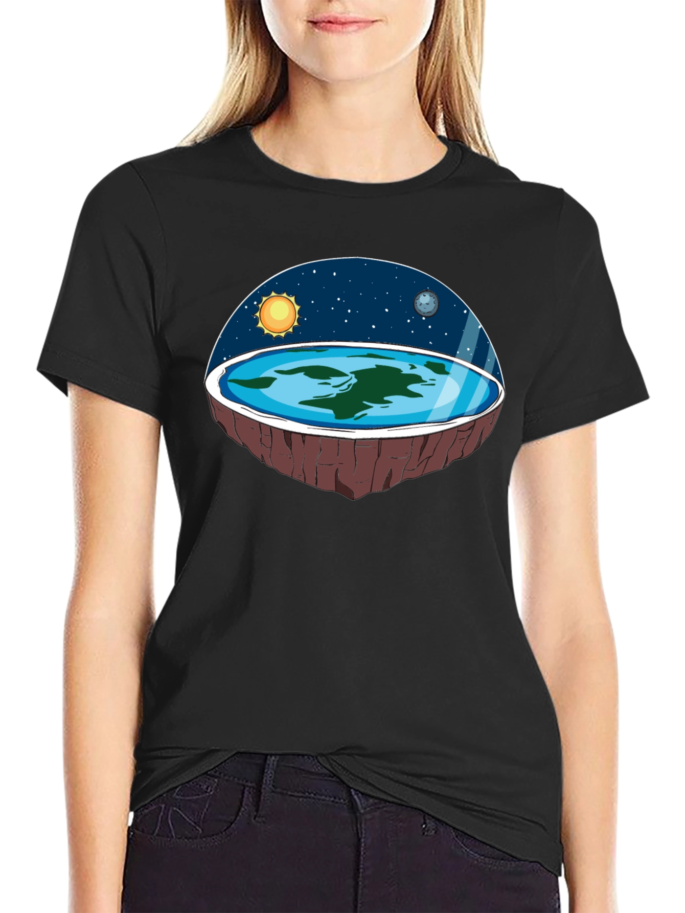 Flat Earth Graphic Tee - Believe the Impossible!