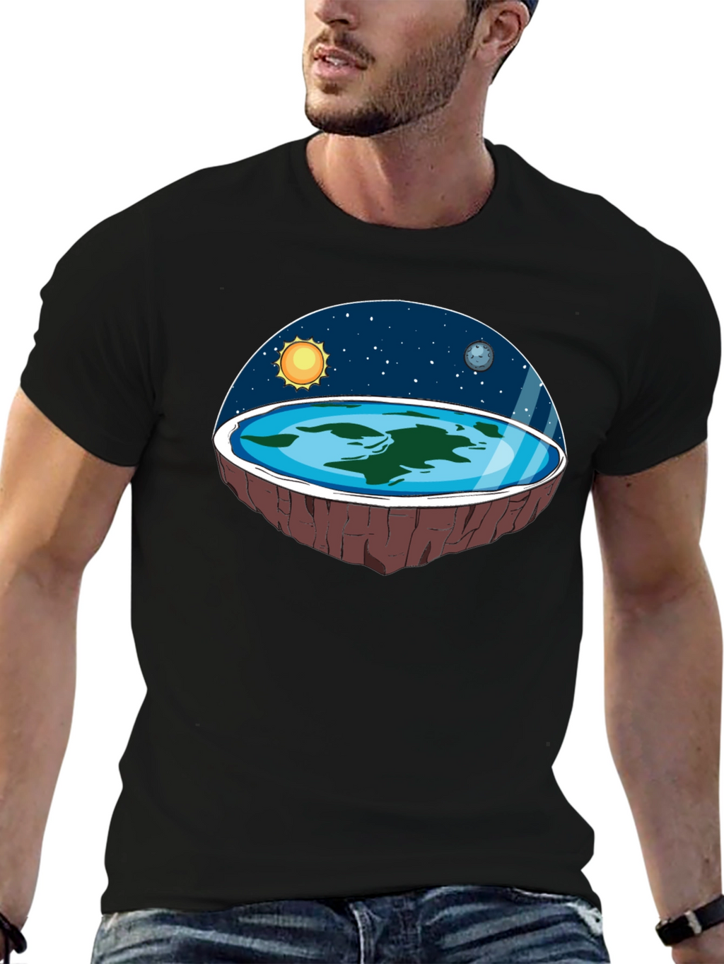 Flat Earth Graphic Tee - Believe the Impossible!