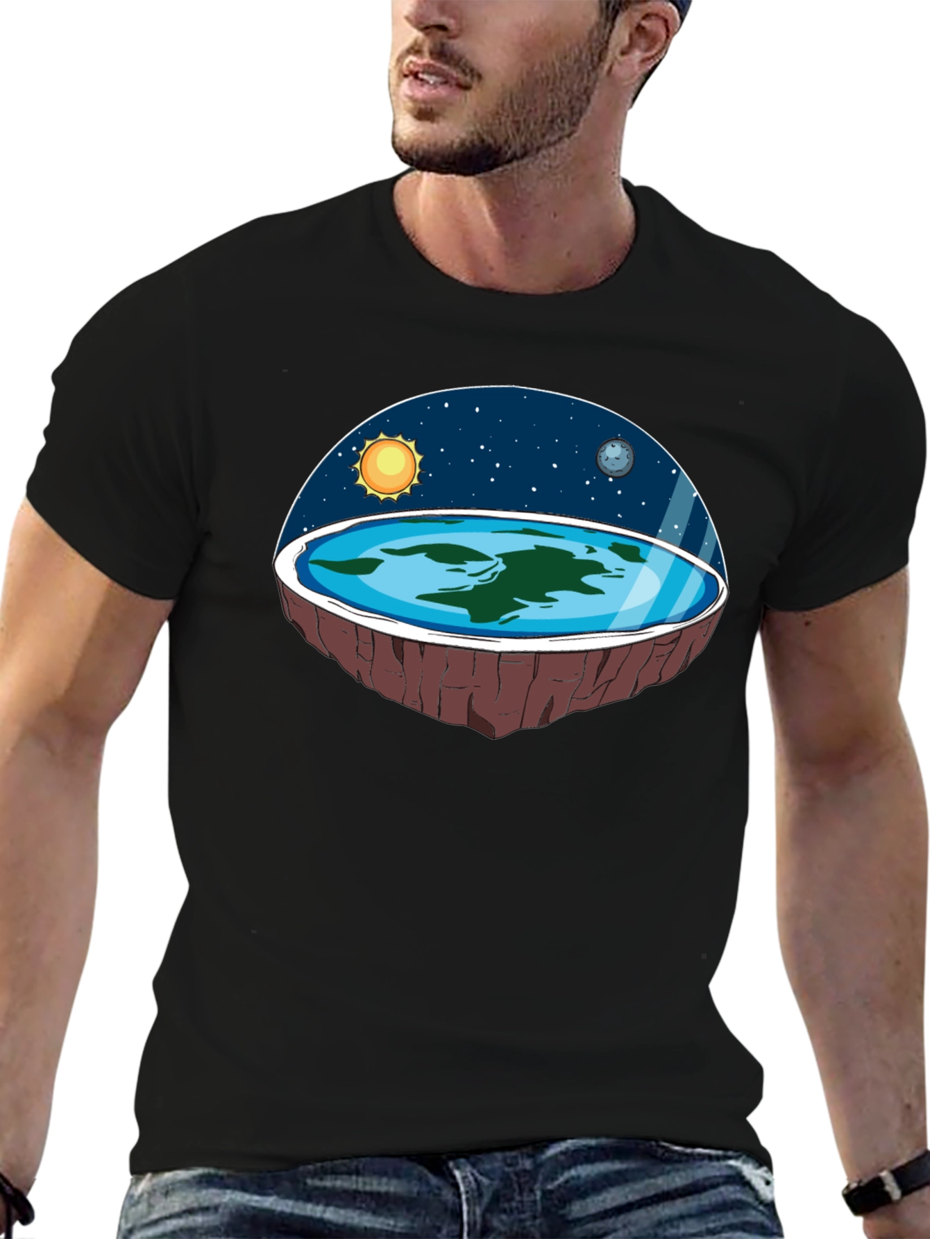 Flat Earth Graphic Tee - Believe the Impossible!