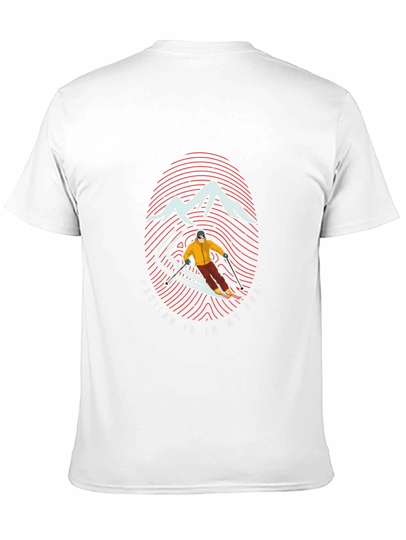 Skiing DNA Graphic Tee - Mountain Adventure T-Shirt