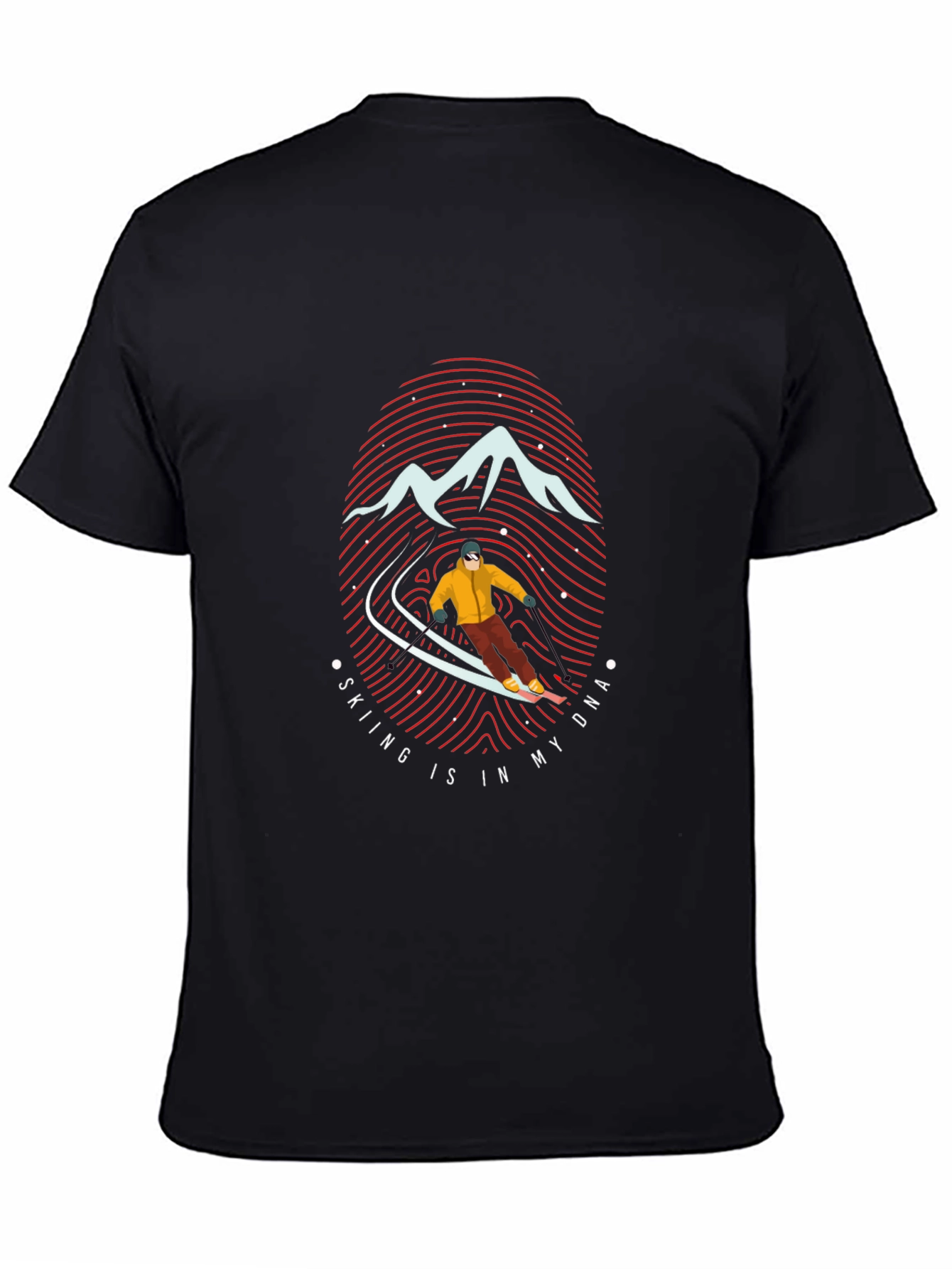 Skiing DNA Graphic Tee - Mountain Adventure T-Shirt