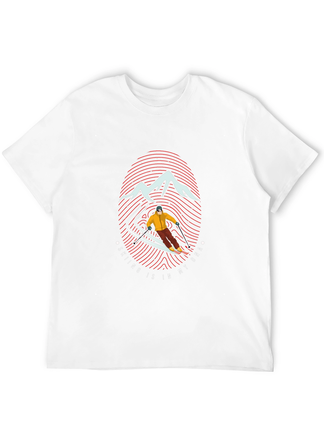 Skiing DNA Graphic Tee - Mountain Adventure T-Shirt