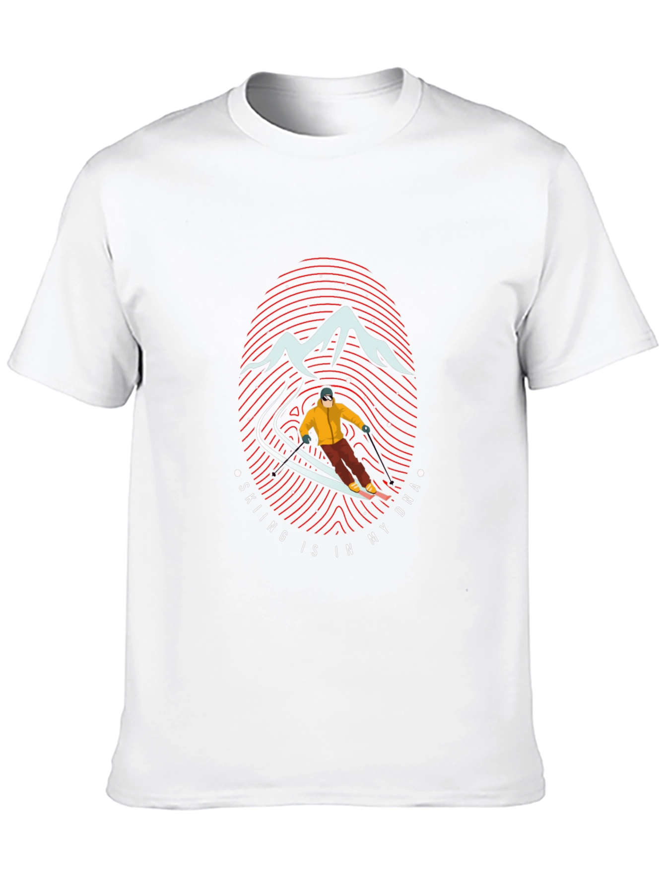 Skiing DNA Graphic Tee - Mountain Adventure T-Shirt
