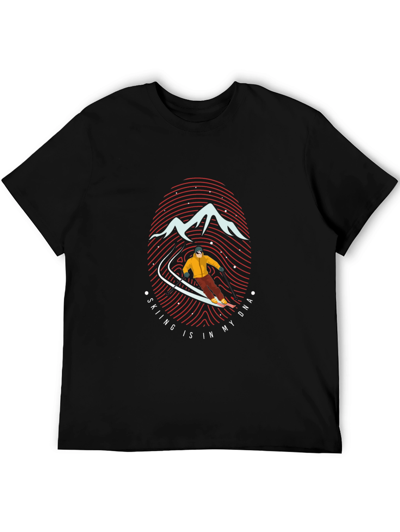 Skiing DNA Graphic Tee - Mountain Adventure T-Shirt