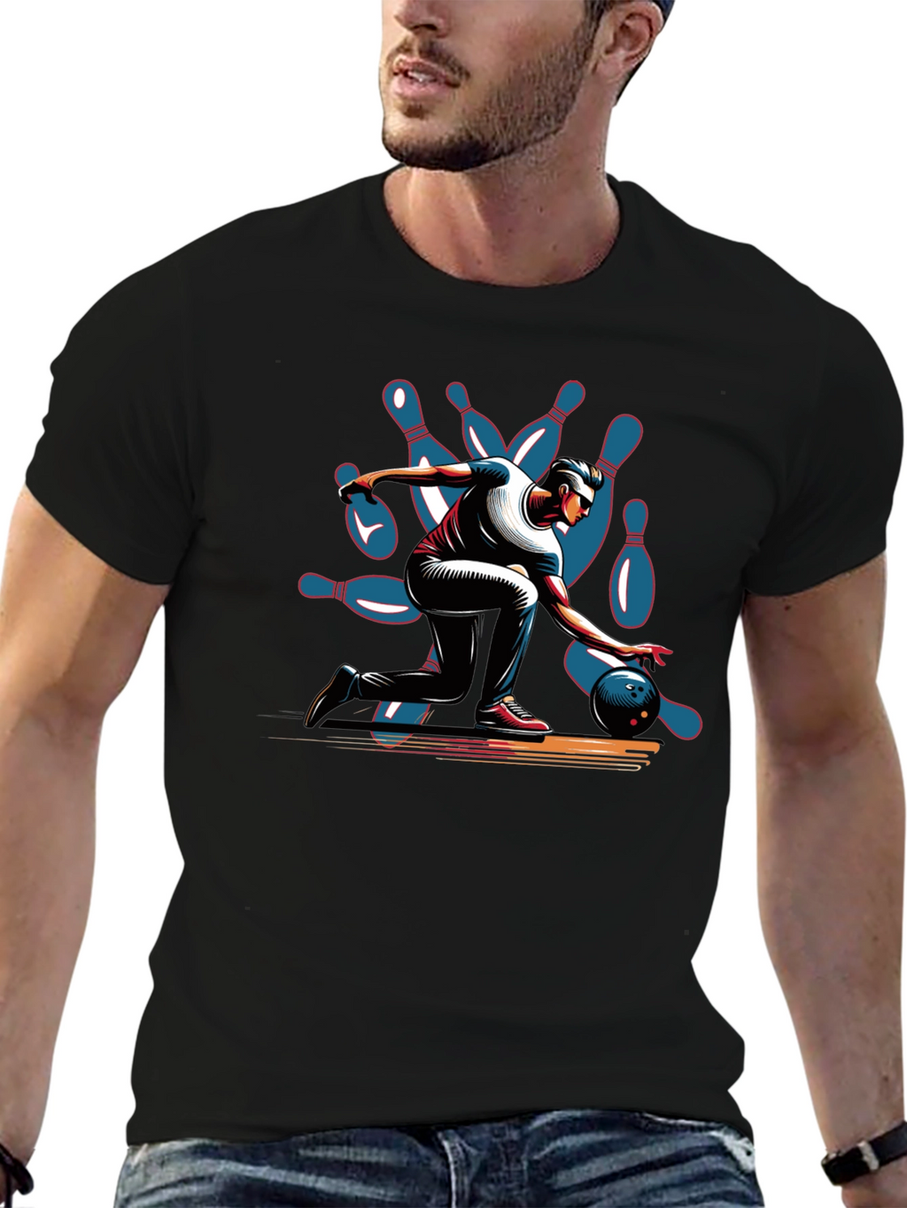 Bowling Strike Graphic Tee