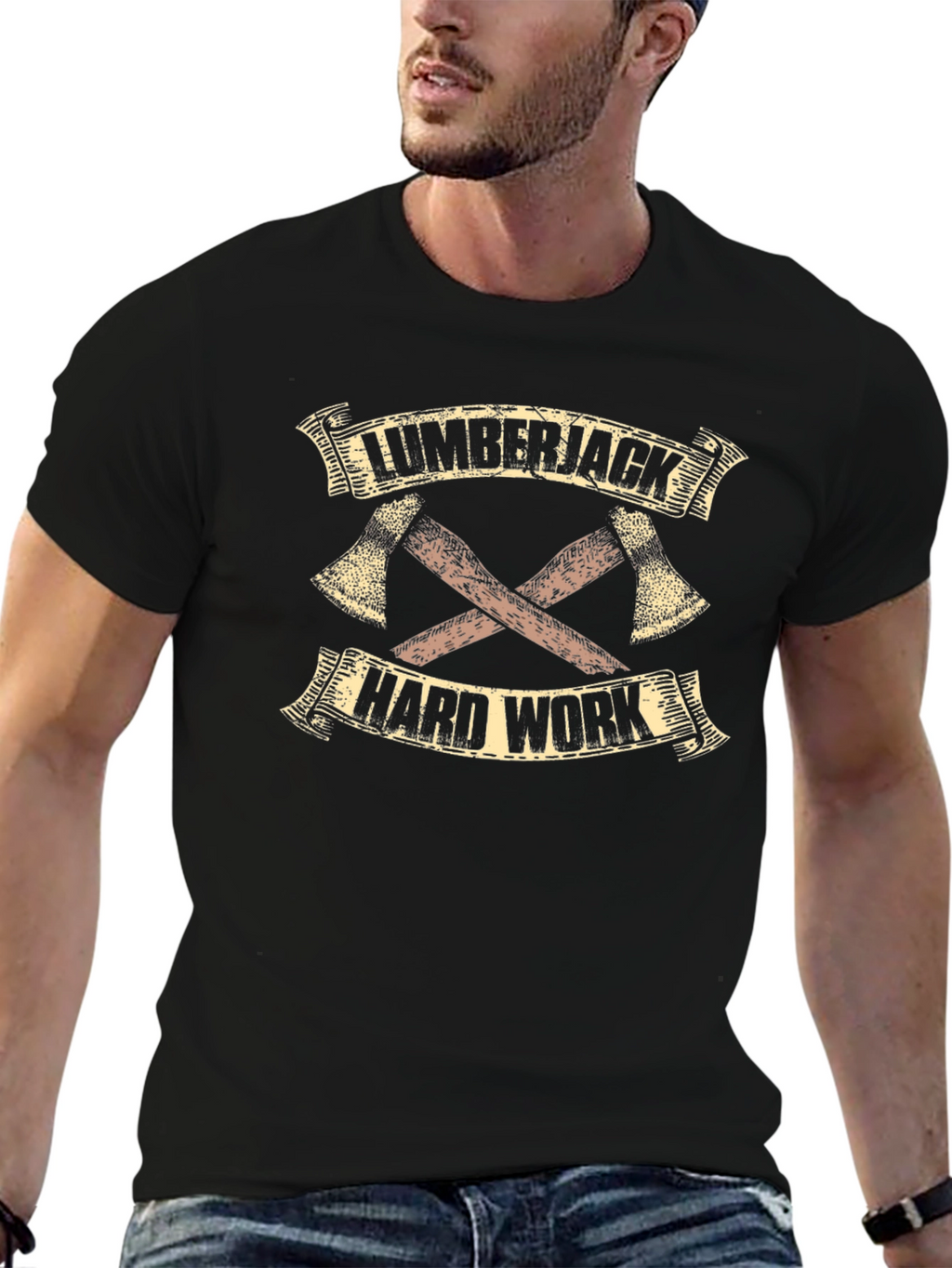 Lumberjack Hard Work Graphic Tee