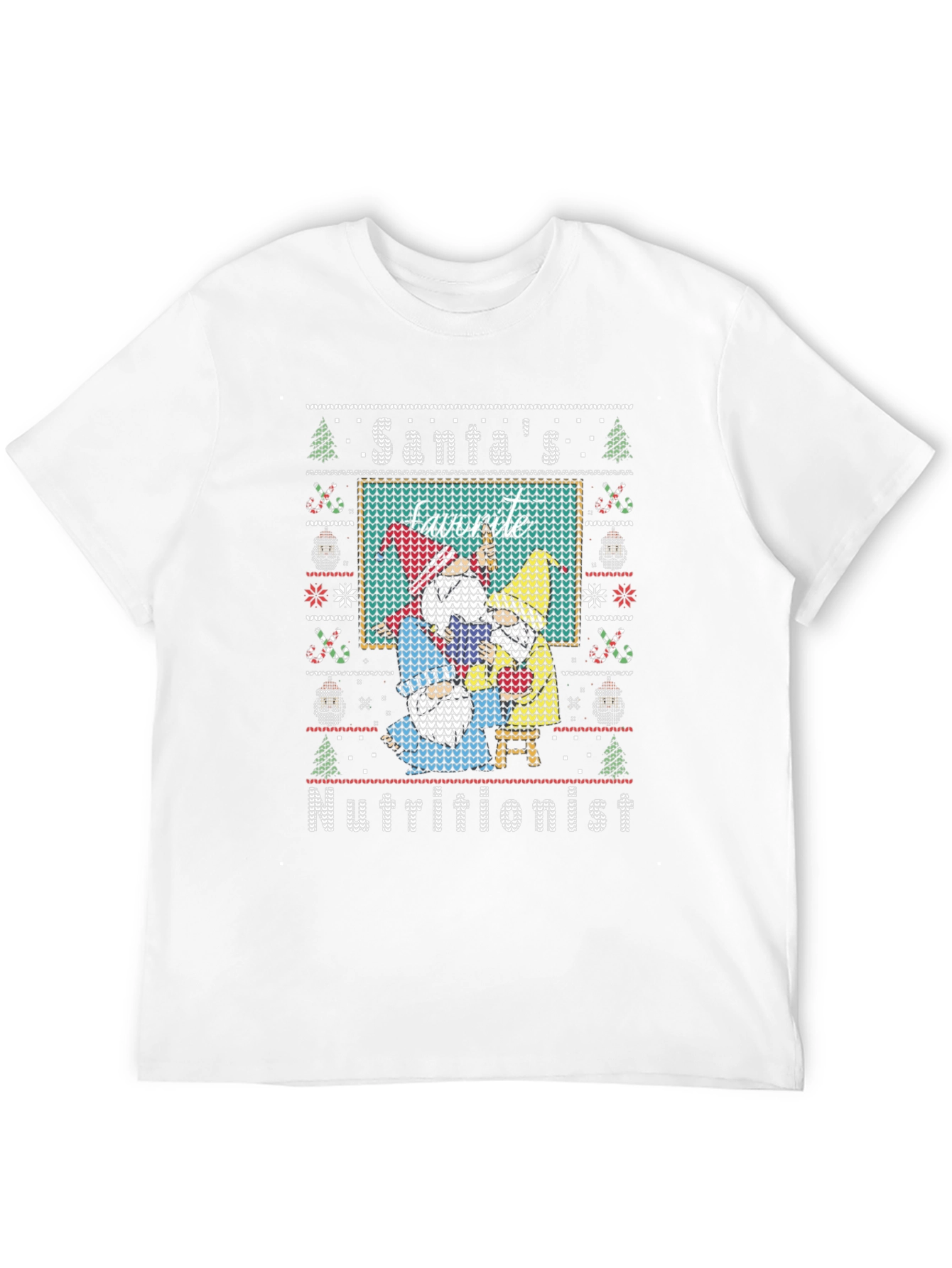 Santas Favorite Nutritionist Ugly Christmas Sweater T-Shirt