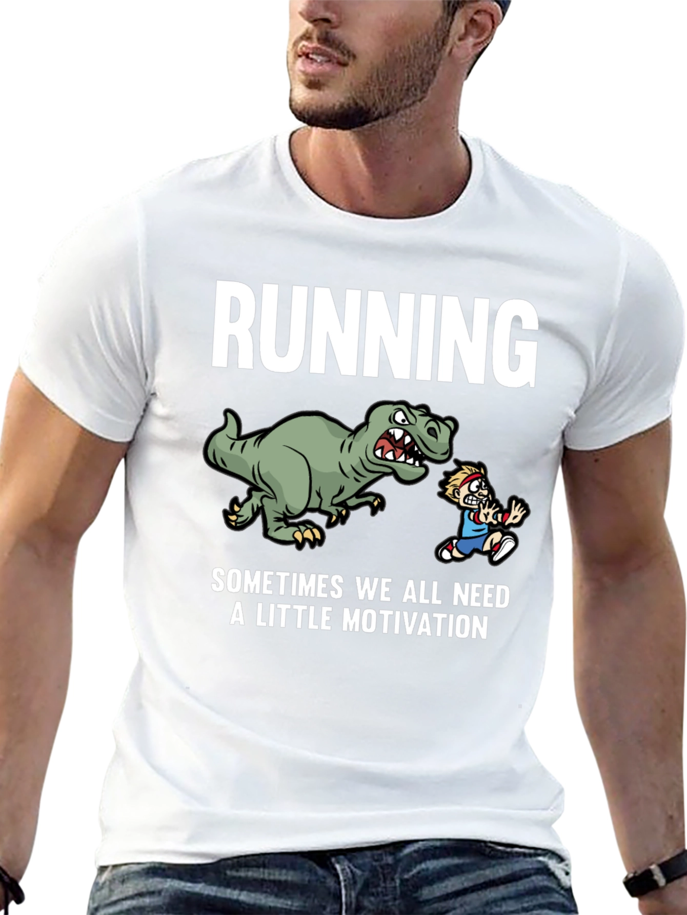 Running Dinosaur Motivation T-Shirt