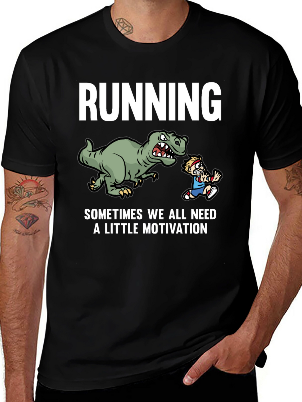 Running Dinosaur Motivation T-Shirt