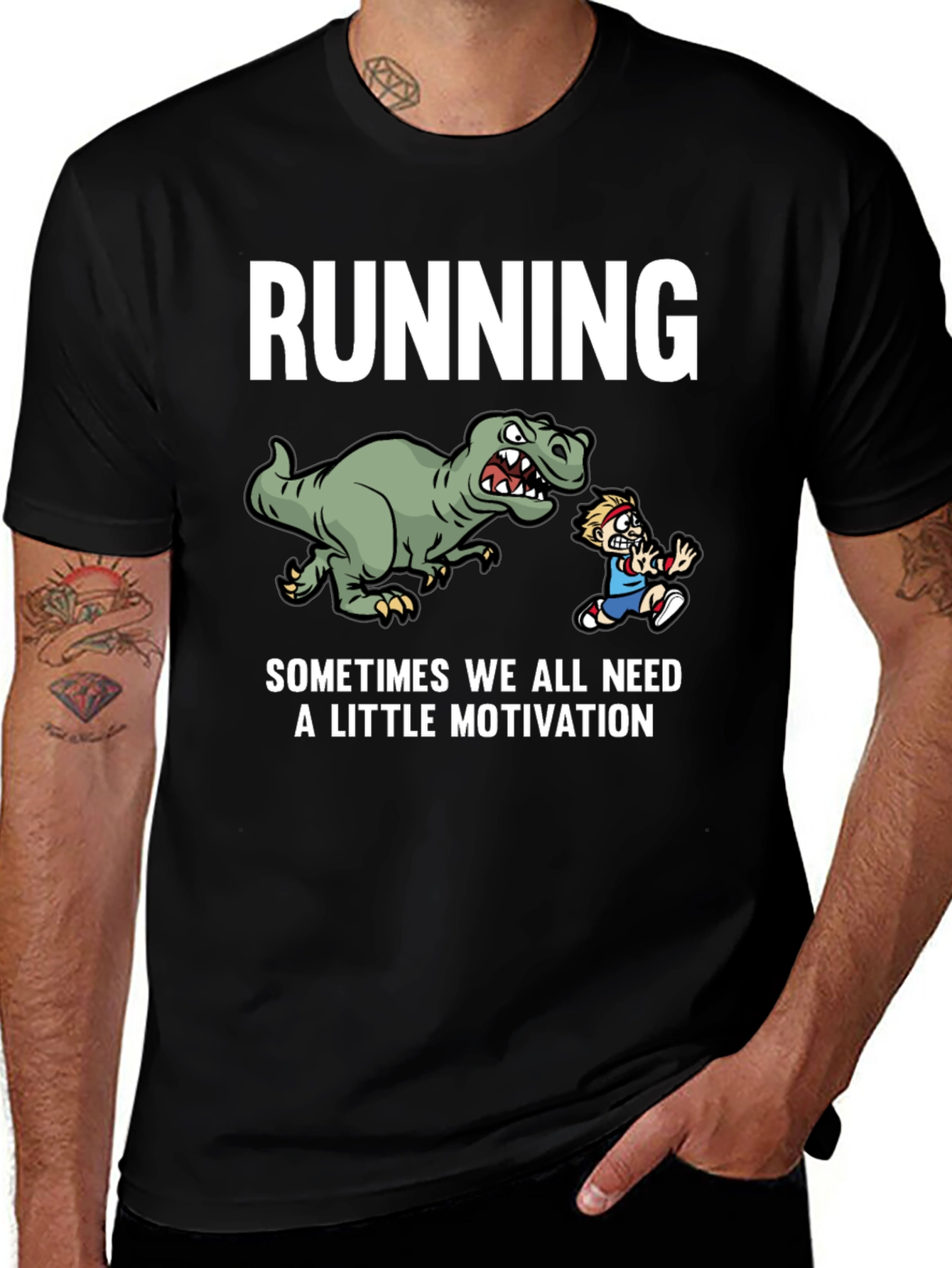 Running Dinosaur Motivation T-Shirt