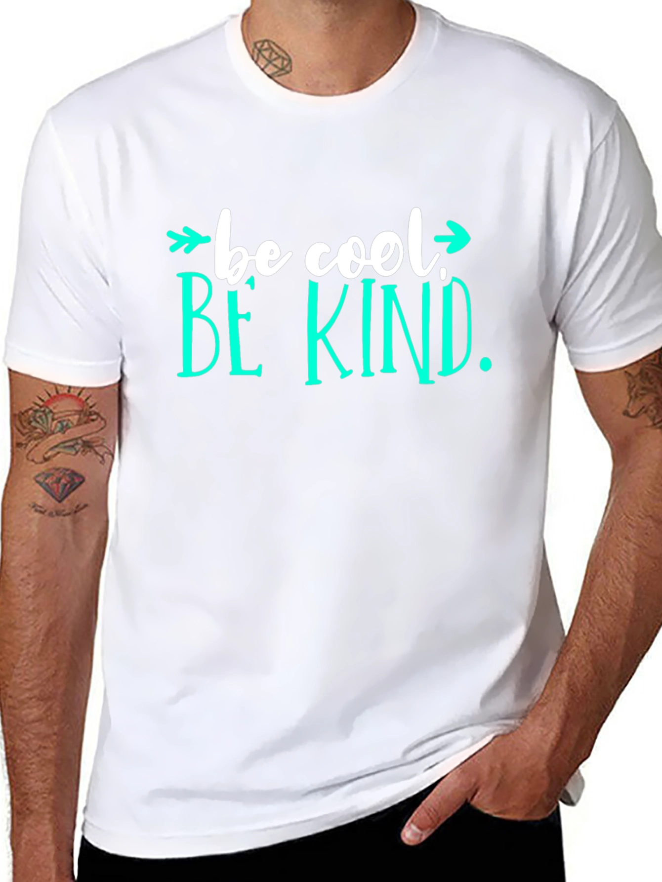 Be Cool Be Kind Graphic Tee - Black