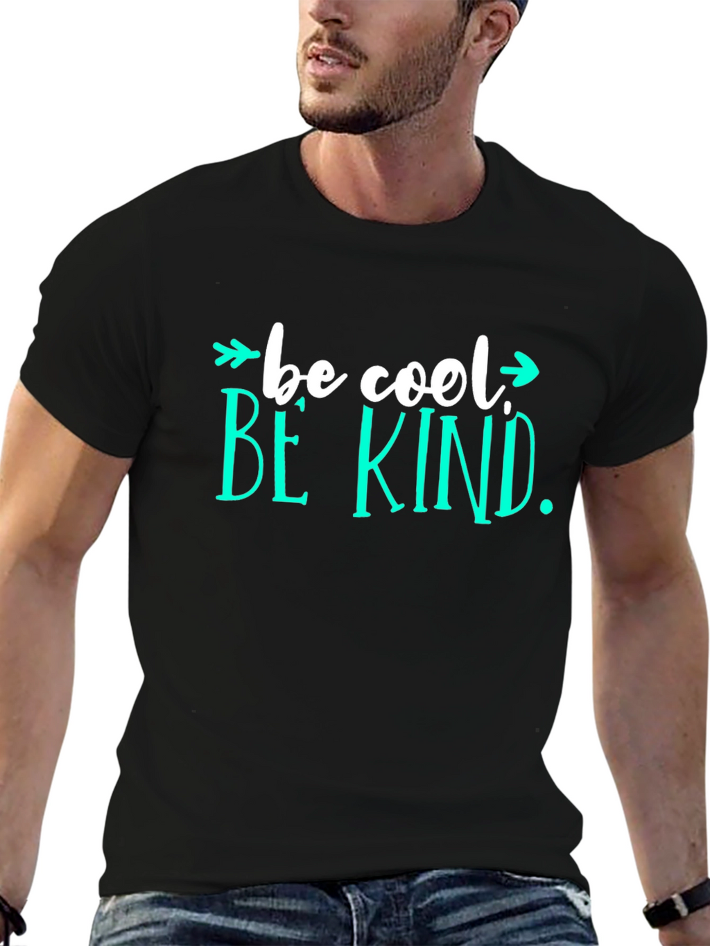 Be Cool Be Kind Graphic Tee - Black