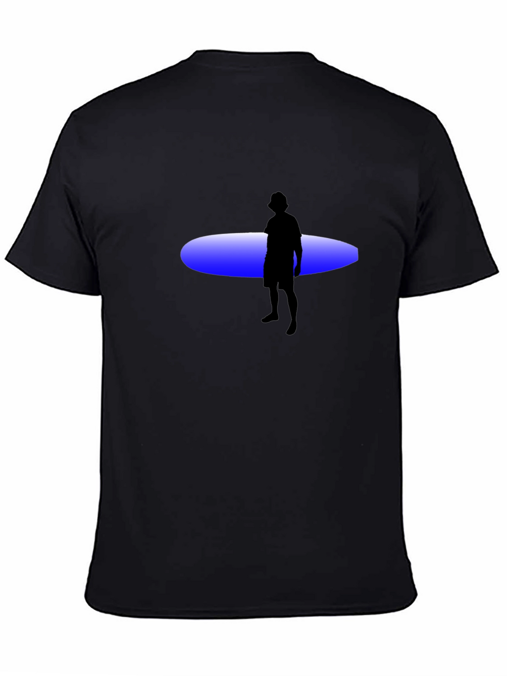 Surfer Silhouette Black T-Shirt