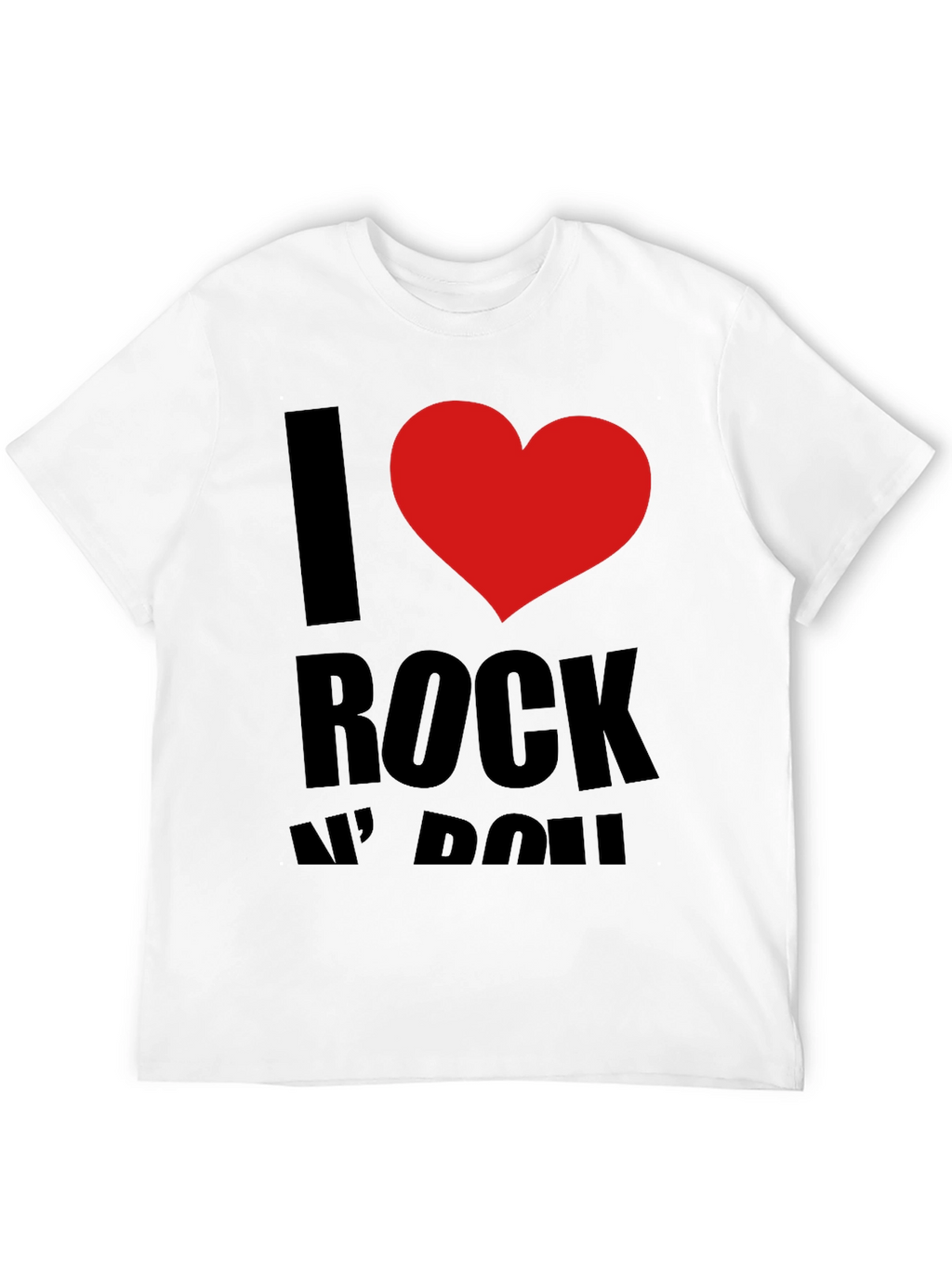 I Love Rock N Roll Black Graphic Tee