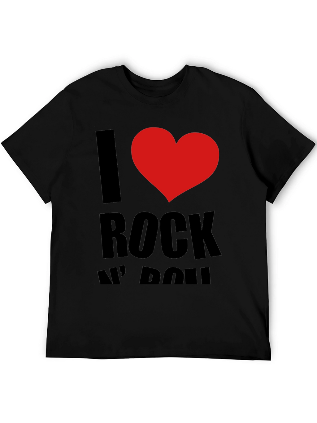 I Love Rock N Roll Black Graphic Tee