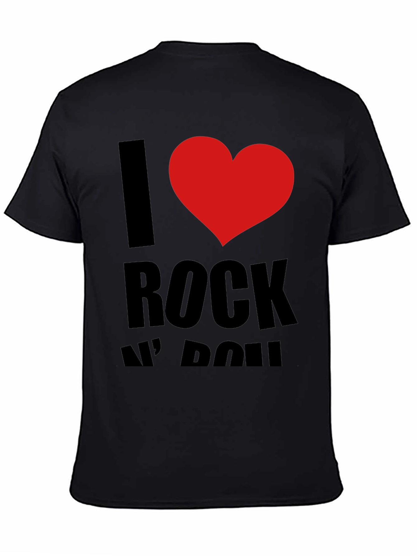 I Love Rock N Roll Black Graphic Tee