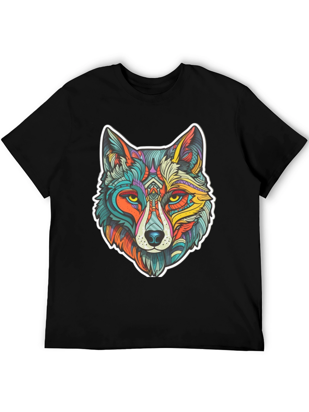 Vibrant Wolf Graphic Tee - Unisex Style