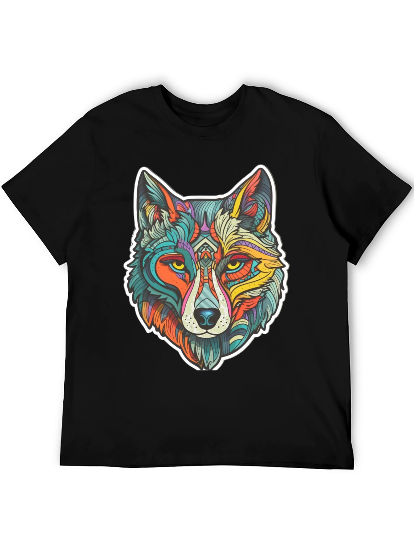 Vibrant Wolf Graphic Tee - Unisex Style